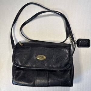 VINTAGE TR BENTLEY Womens Crossbody Handbag Purse Vegan Black